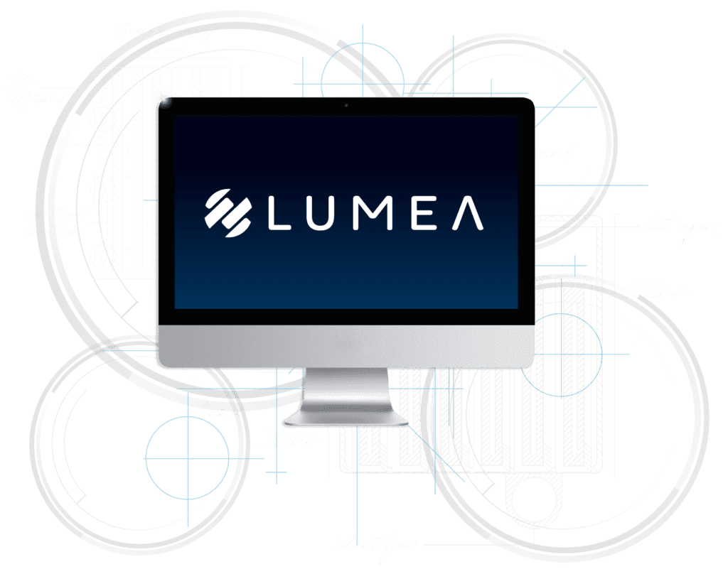 Lumea logo on a computer screen