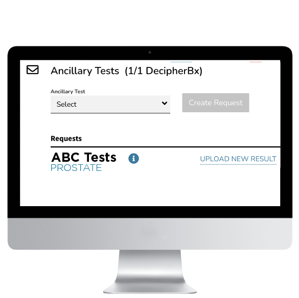 A screenshot of clinician criteria-driven ancillary test ordering