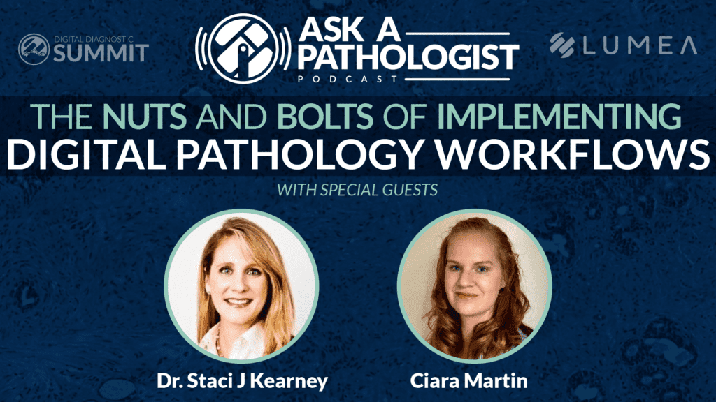 Headshots of Staci J Kearney and Ciara Martin, digital pathology experts