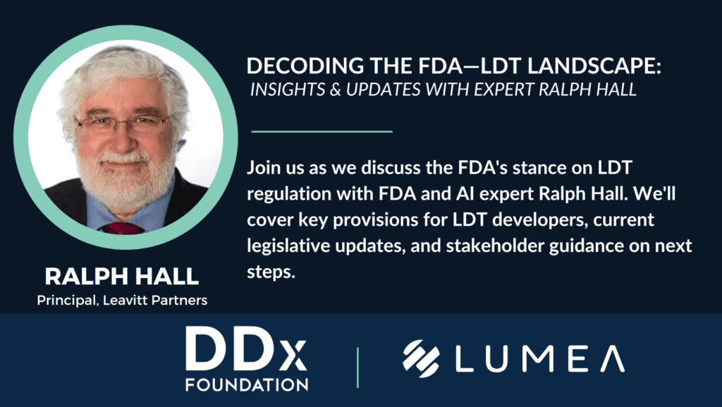 FDA LDT Webinar promo featuring expert Ralph Hall